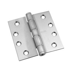 Commercial Door Hinges 4 Inch Square Corner Satin Chrome 3 Pack