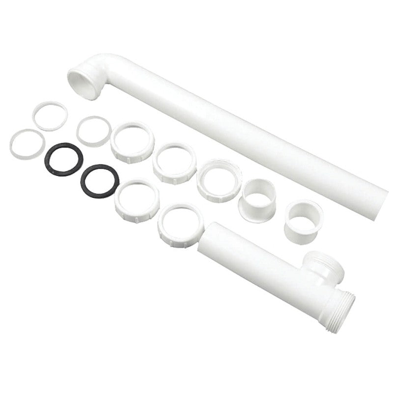 Danco 94008 End Outlet Waste Drain Pipe, 1-1/2 in, Slip, Plastic, White