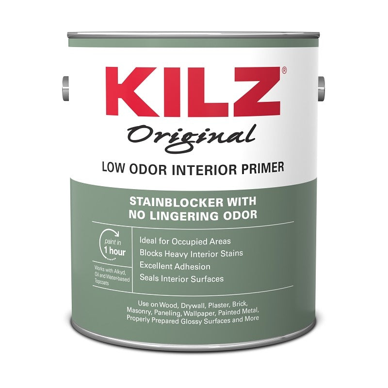 Kilz 10041 Primer, Oil Base, White, 1 gal (Pack of 4)