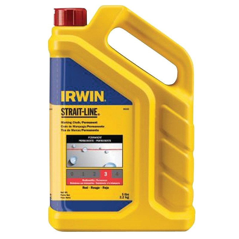 Irwin 65102 Marking Chalk Refill, 5 lb, Red, Permanent
