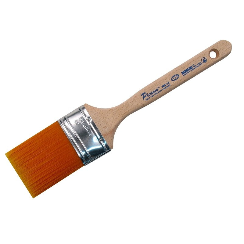 Proform Picasso PIC14-2.5 Paint Brush, 2-1/2 in W, Oval, Stiff, Straight-Cut Brush, PBT Bristle, Standard Handle