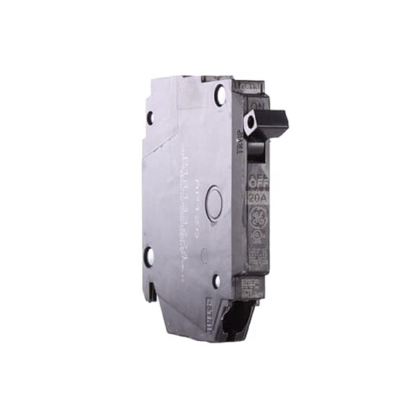 GE THQP120 Feeder Circuit Breaker, Type THQP, 20 A, 1-Pole, 120/240 V, Non-Interchangeable Trip, Plug