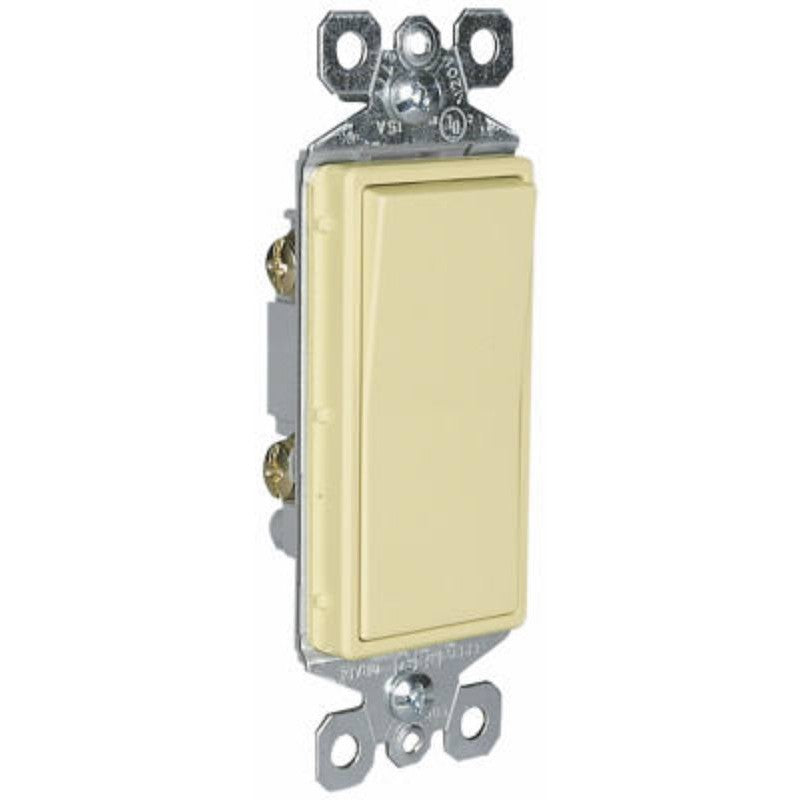 Legrand radiant Series TM870ICP4 Paddle Switch, 15 A, 120/277 VAC, Push Wire, Side Wire Terminal, Ivory