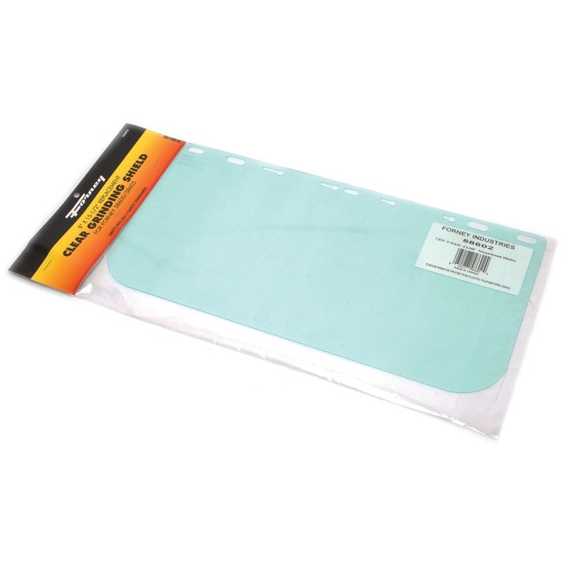 Forney 58602 Replacement Face Shield, Plastic Visor, Clear Visor