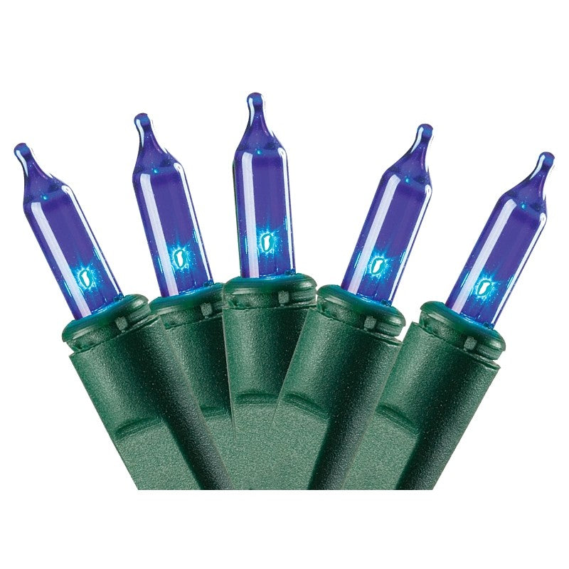 Hometown Holidays U10Y082D Light Set, Christmas, 120 V, 40.8 W, 100-Lamp, Incandescent Lamp, Blue Lamp, 21.96 ft L