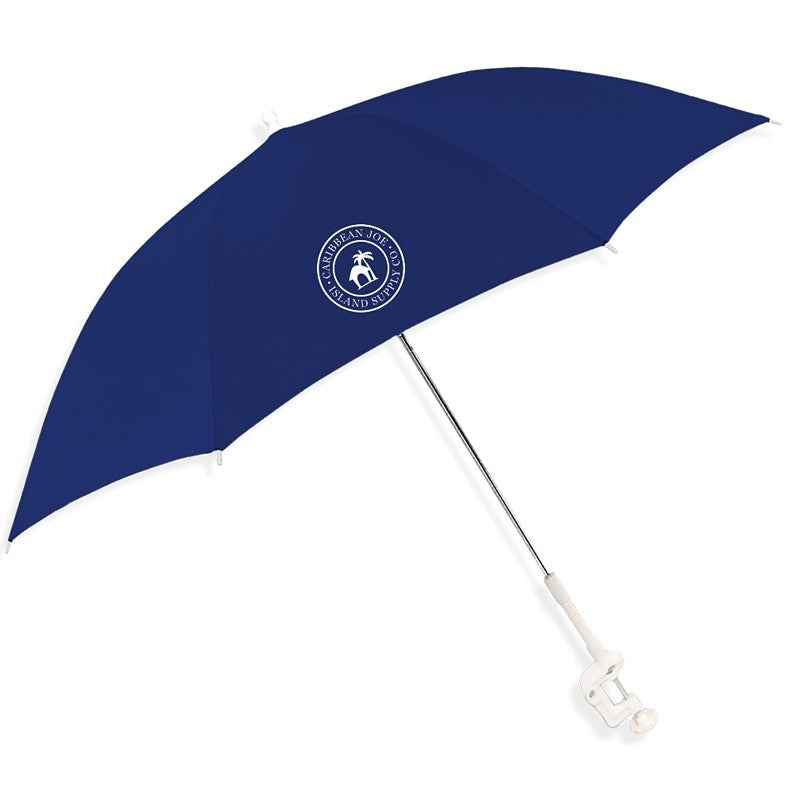 Caribbean Joe CJ-48 Beach Umbrella, 48 in L Canopy, Steel Frame, Polyester Fabric, Blue Fabric (Pack of 12)