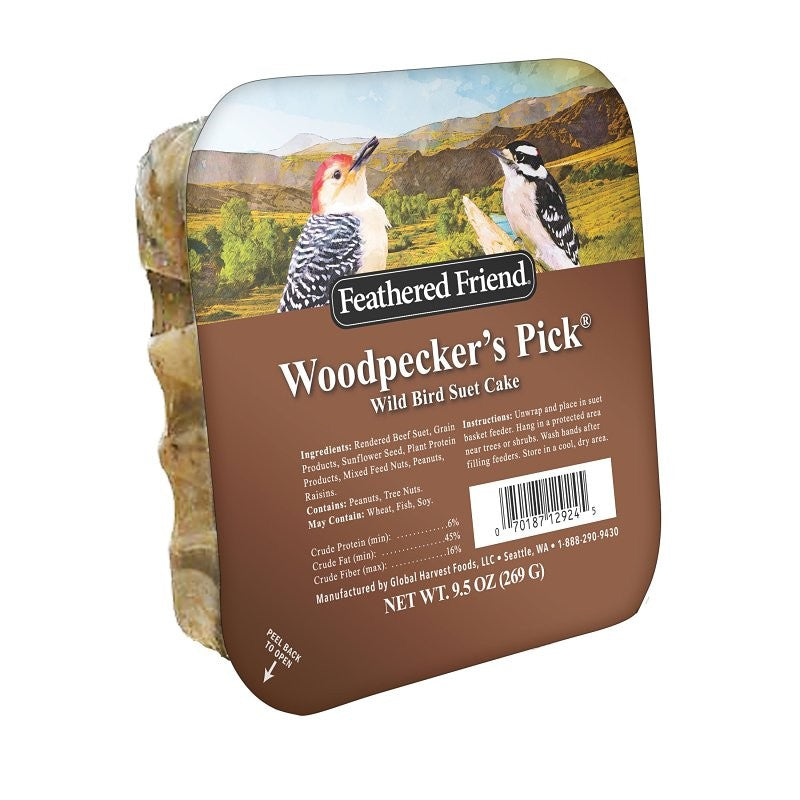 Feathered Friend 14378 Wild Bird Food, Suet, 9.5 oz