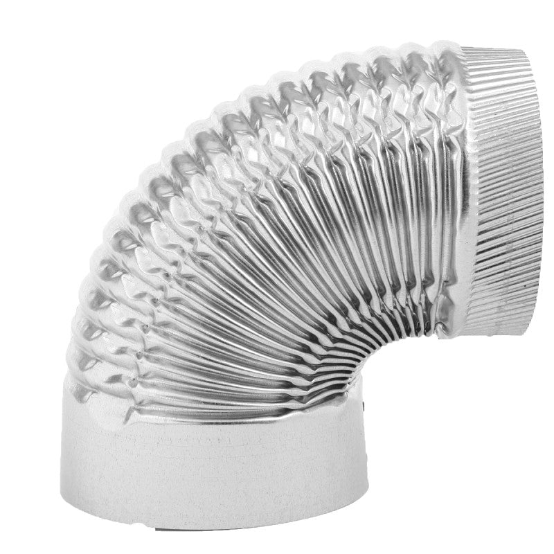 Imperial GV0326 Corrugated Elbow, 6 in Connection, 28 Gauge, Galvanized