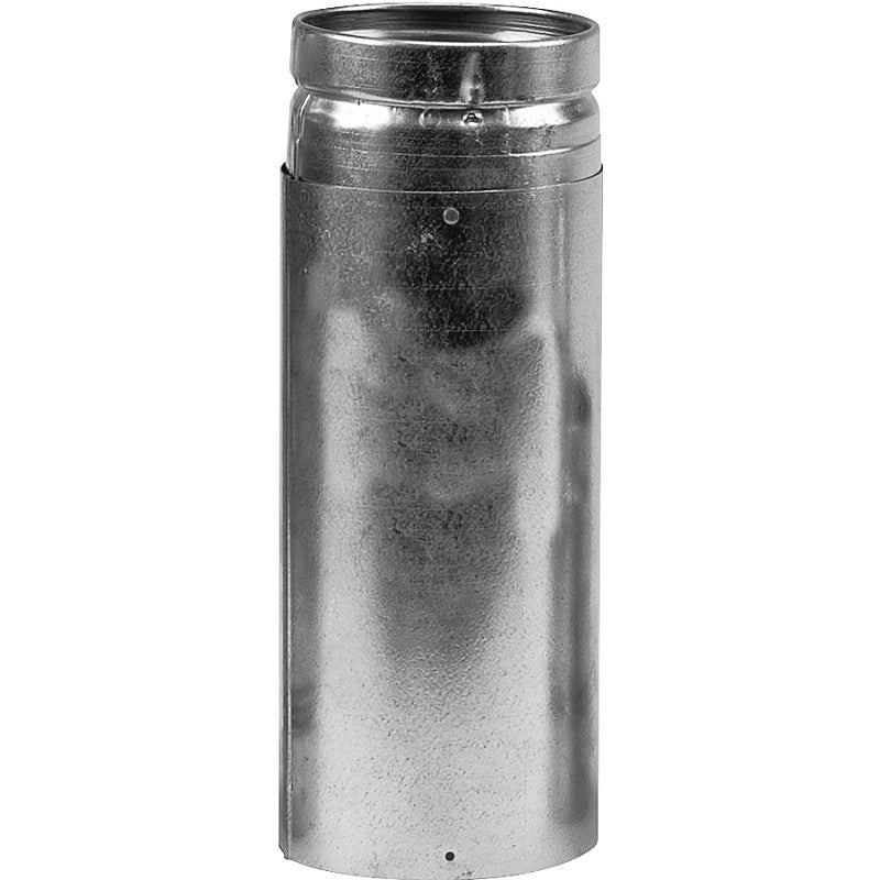 Selkirk 3VP-24 Vent Pipe, 3 in OD, 2 ft L, Stainless Steel, Galvanized