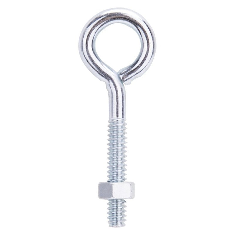 ProSource LR266 Eye Bolt, 4.8 mm Thread, Machine Thread, 1 in L Thread, 3/4 in Dia Eye, 79 lb Working Load, Steel, Zinc (Pack of 20)