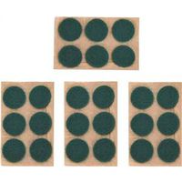 Self-Adhesive Felt Pads 5/8 Inch Green 24 Pack