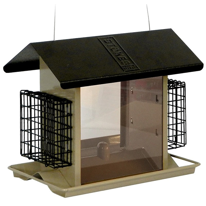 Stokes Select 38111 Large Bird Hopper Feeder, 8 lb, Metal/Plexiglas, 10.9 in H