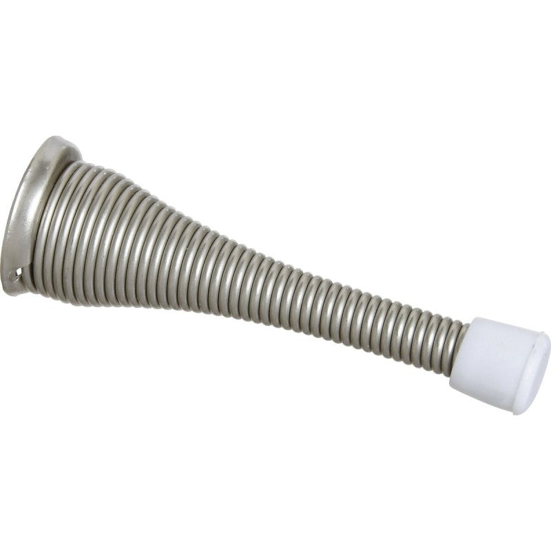 National Hardware N830-157 Door Stop, 2-1/2 in W, 3 in Projection, Steel, Satin Nickel