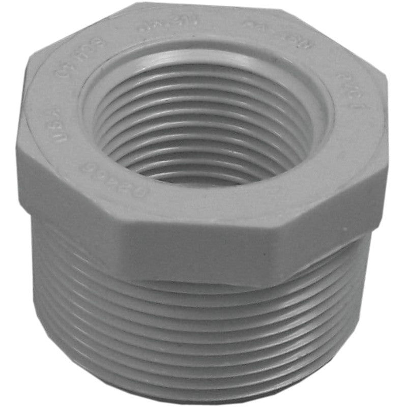 IPEX 435708 Reducing Bushing, 1-1/2 x 1 in, MPT x FPT, White, SCH 40 Schedule, 150 psi Pressure