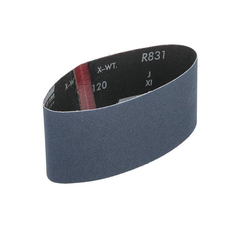 Norton 02229 Sanding Belt, 3 in W, 18 in L, 120 Grit, Fine, Zirconia Aluminum Abrasive