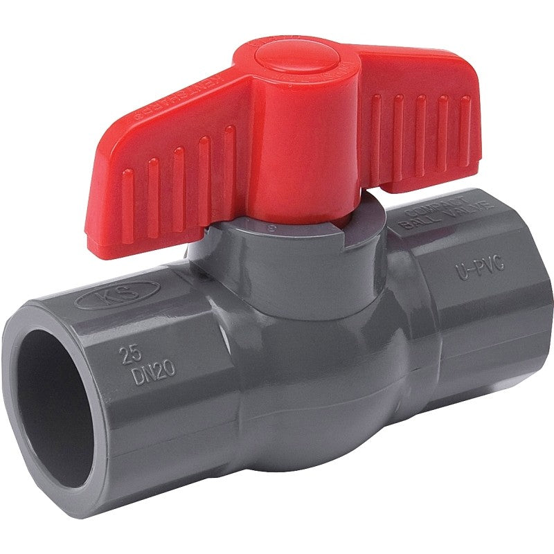B & K ProLine Series 107-607 Ball Valve, 1-1/2 in Connection, Solvent Weld, 150 psi Pressure, PVC Body
