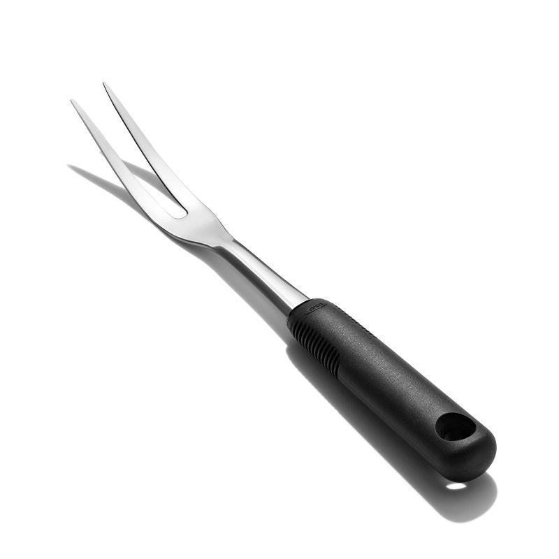Good Grips 11283500 Carving Fork, 2-Tine, Stainless Steel Blade, Polished, 1 in OAW, 11.7 in OAL (Pack of 6)
