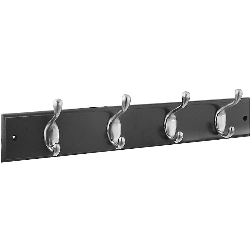 National Hardware DPV8170 S813-048 Series Hook Rail, Wall Mounting, 18 in L x 5/8 in W x 2-3/4 in H Dimensions, Brown