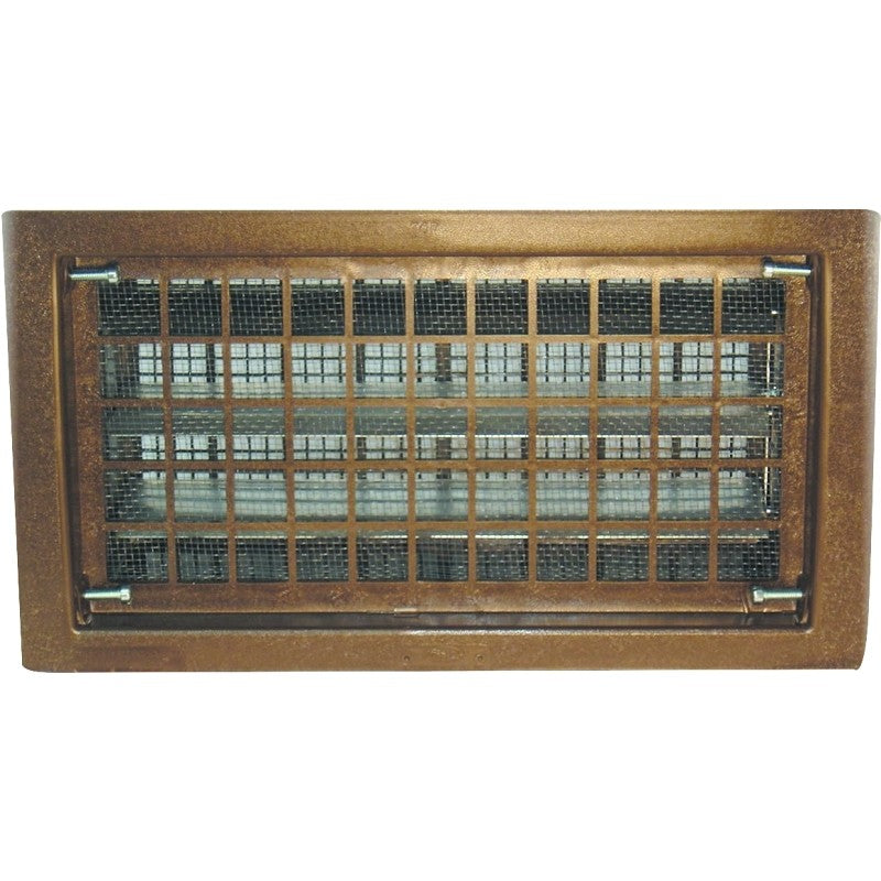 Witten Vent 315CBR Foundation Vent, 62 sq-in Net Free Ventilating Area, Mesh Grill, Thermoplastic, Brown
