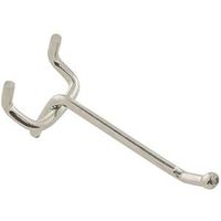 Single Multi Fit Pegboard Hooks 2 Inch Zinc Plated Steel 4 Pack (POS)