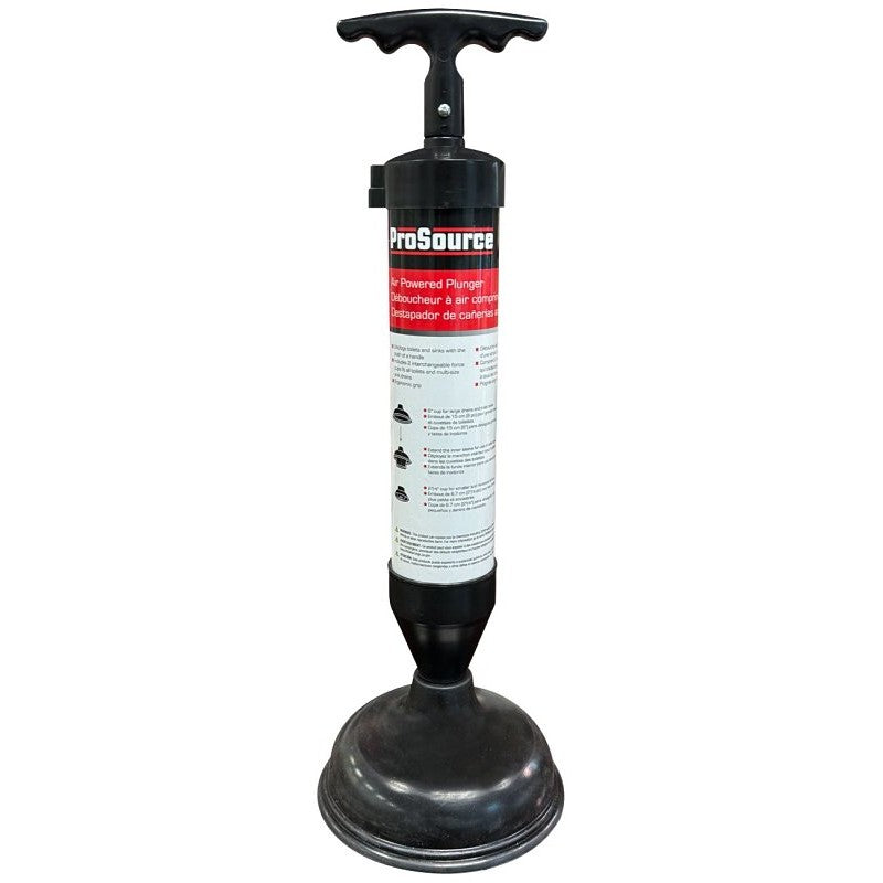 ProSource L-105D Air Powered Plunger, 19 in OAL, 6 & 2-5/8 in Cup