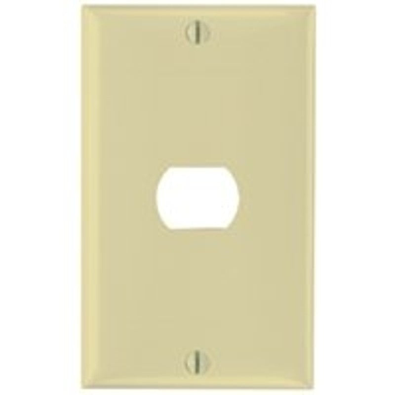 Legrand K1I Wallplate, Standard-Size, 4-1/2 in L, 2-3/4 in W, 1-Gang, Thermoset, Ivory