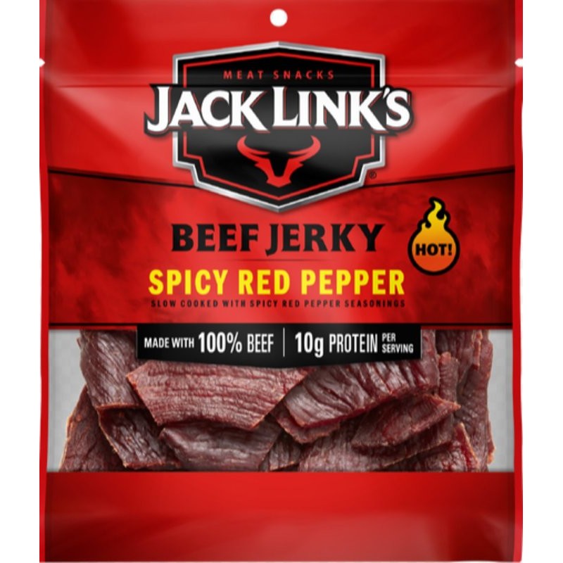 Jack Link's 10000039730 Beef Jerky, Spicy Red Pepper, 2.85 oz Bag (Pack of 12)