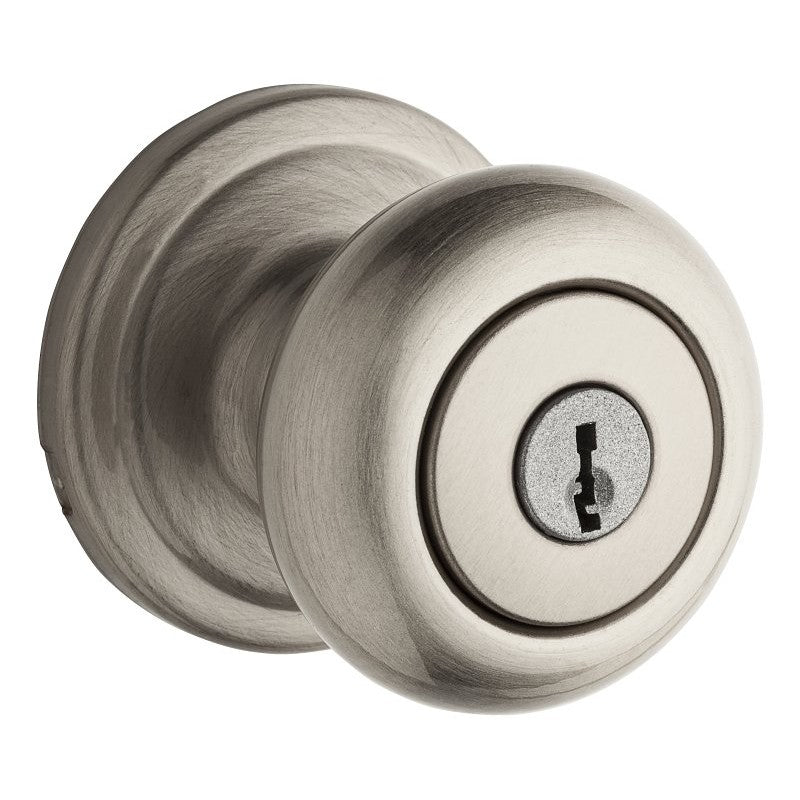 Kwikset Signature Series 740H 15 6AL RCS Entry Knob, Hancock, Mushroom, Satin Nickel, Zinc, KW1 Keyway, Residential