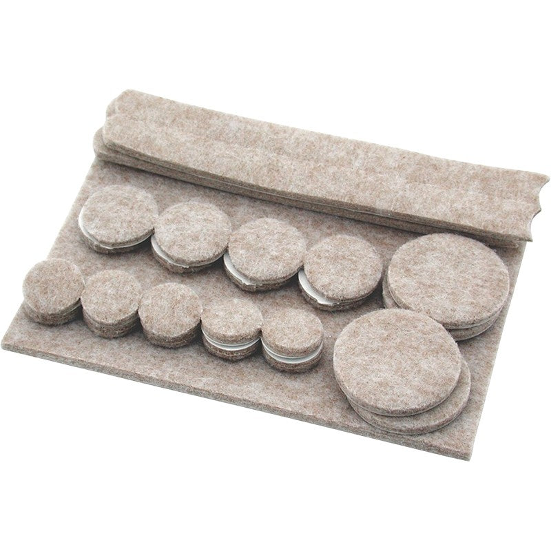 Shepherd Hardware 9947 Protective Pad Kit, Felt Cloth, Beige, 6 in L, 4-1/4 in W, Rectangular