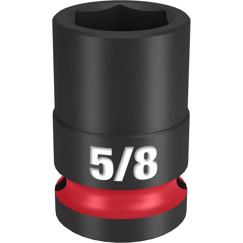 Milwaukee SHOCKWAVE Impact Duty Series 49-66-6204 Shallow Impact Socket, 5/8 in Socket, 1/2 in Drive, Square Drive
