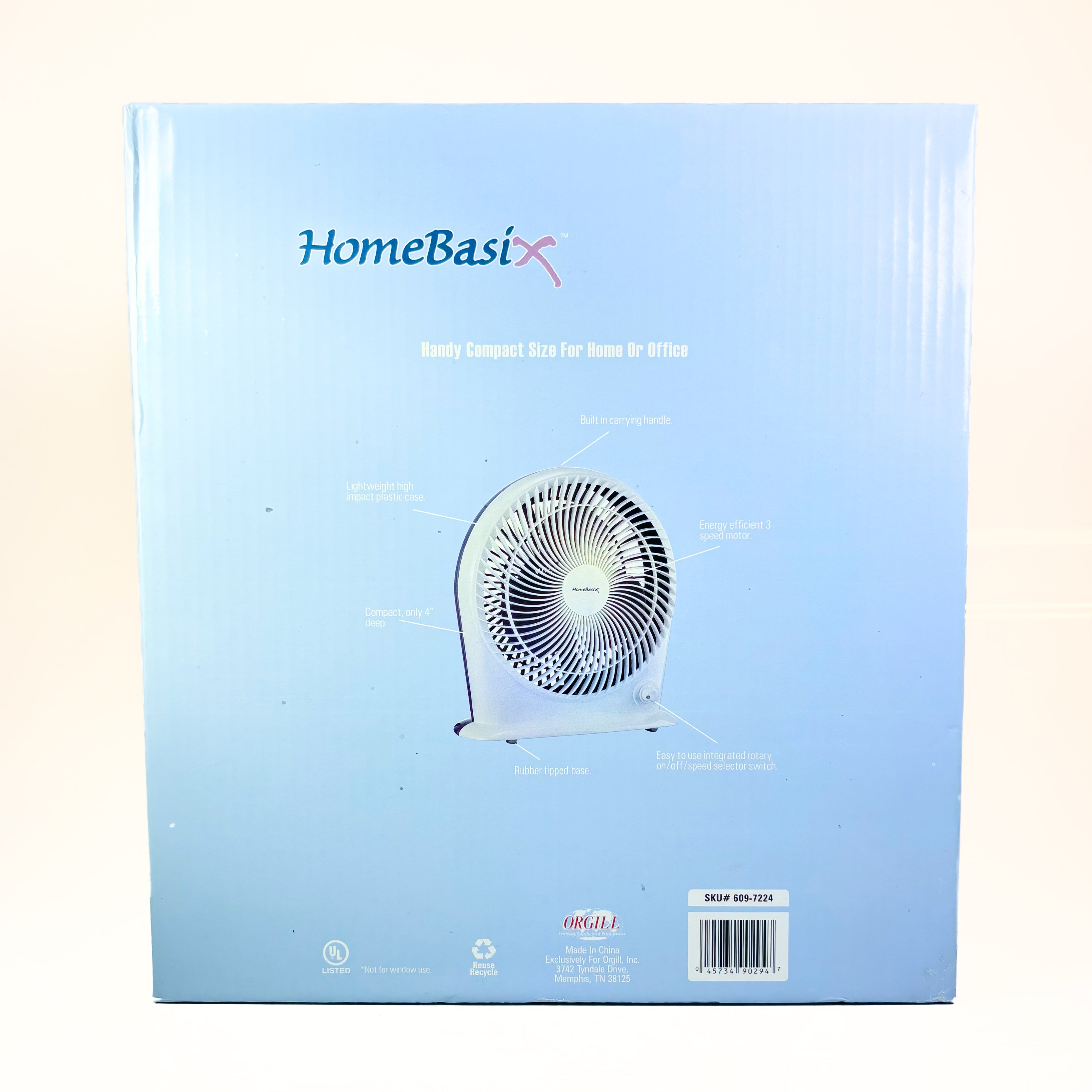 10 Inch 3 Speed Quiet Box Fan (POS)