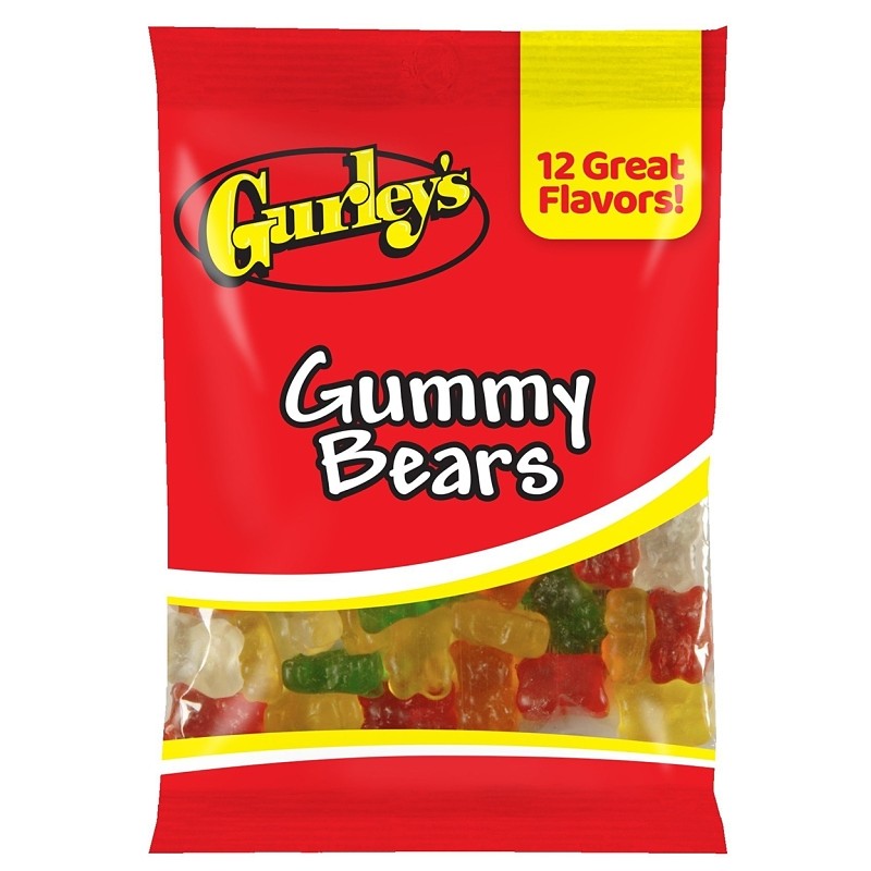 Gurley's 743780 Candy, Gummy, Gummy Bears Flavor, 5.75 oz (Pack of 12)