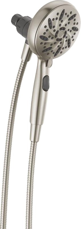 Delta SureDock 75689SN Magnetic Hand Shower, 1/2 in Connection, 1.75 gpm, 6-Spray Function, Satin Nickel, 72 in L Hose