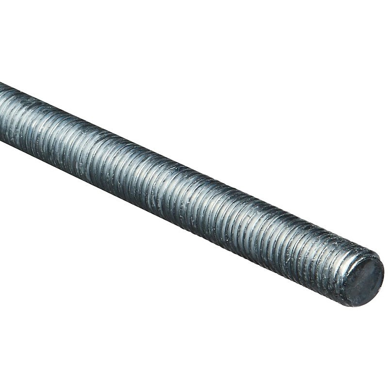 National Hardware N179-549 Threaded Rod, 5/8-11 Thread, 36 in L, A Grade, Steel, Zinc, UNC Thread