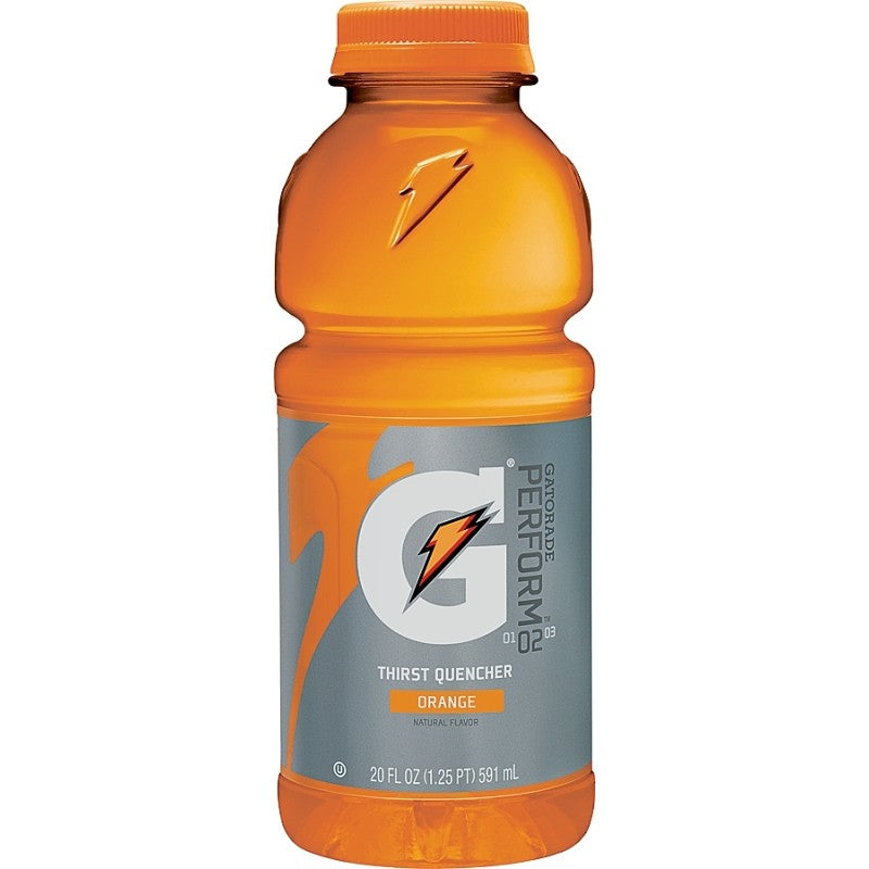 Gatorade 32867 Thirst Quencher Sports Drink, Liquid, Orange Flavor, 20 oz Bottle (Pack of 24)