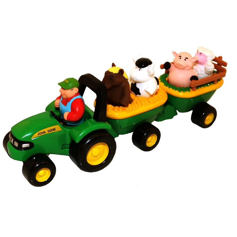 John Deere Toys 34908 Animal Sounds Hay Ride, 18 months and Up, Plastic