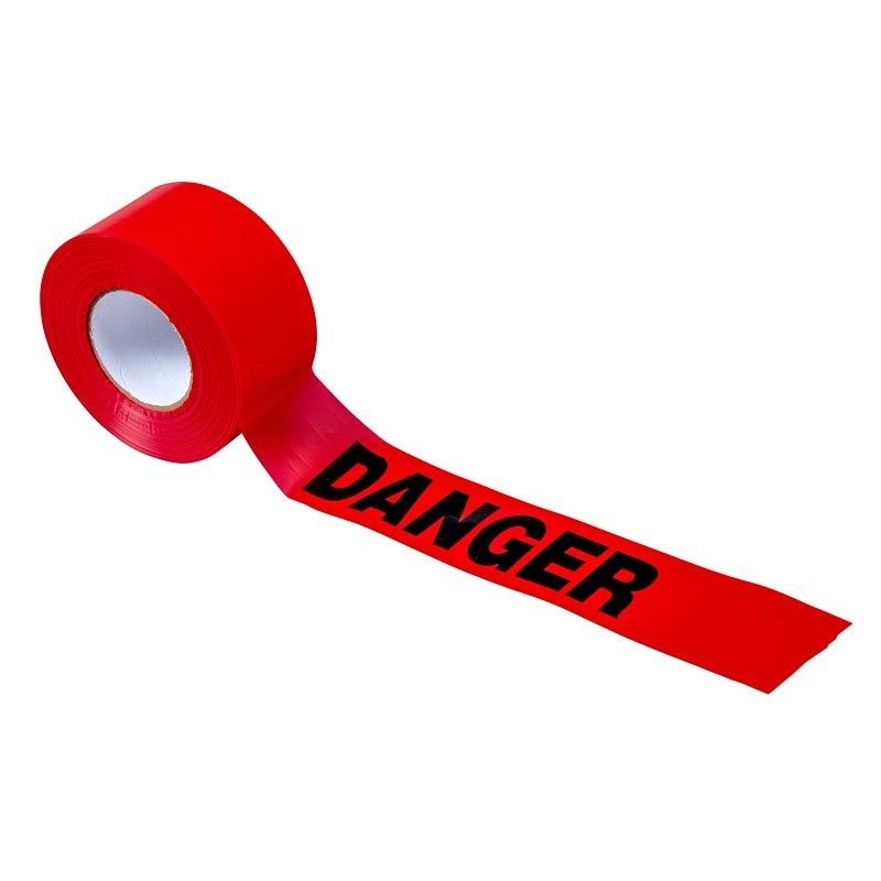 CH Hanson 16003 Barricade Safety Tape, 1000 ft L, 3 in W, Red, Polyethylene