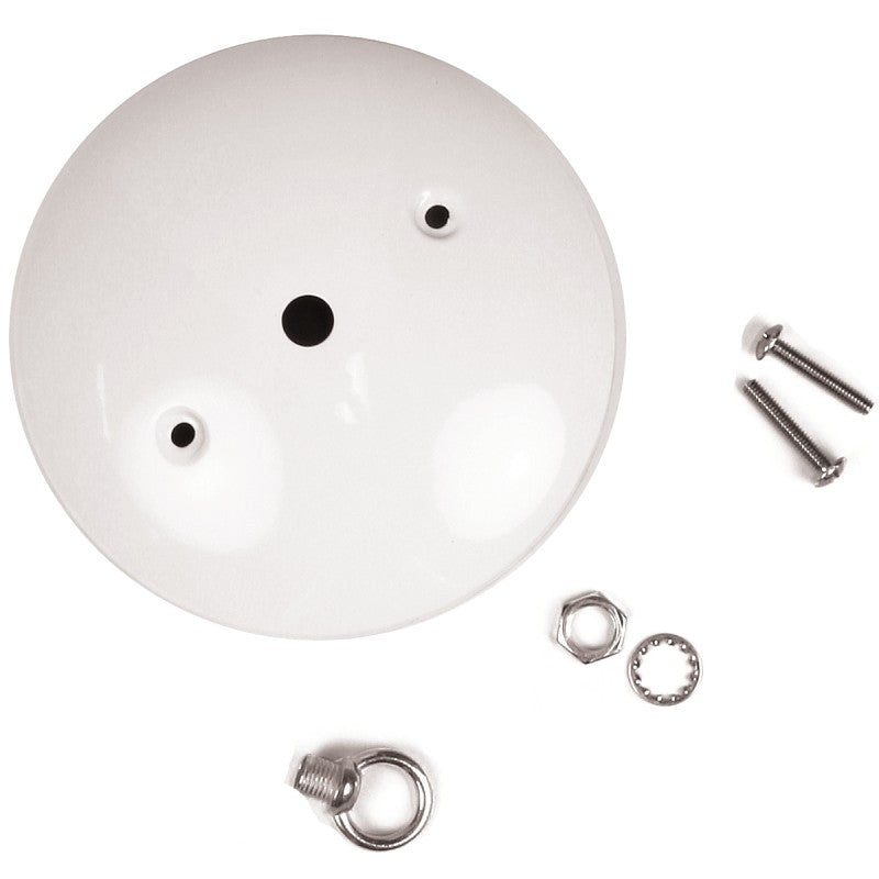 Jandorf 60211 Canopy Kit, Ceiling, White, For: Outlet Box and Hang Ceiling Fixture