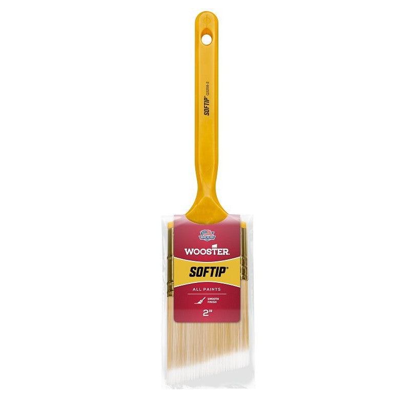 Wooster Q3208-2 Paint Brush, 2 in W, 2-3/16 in L Bristle, Nylon/Polyester Bristle, Beaver Tail Handle