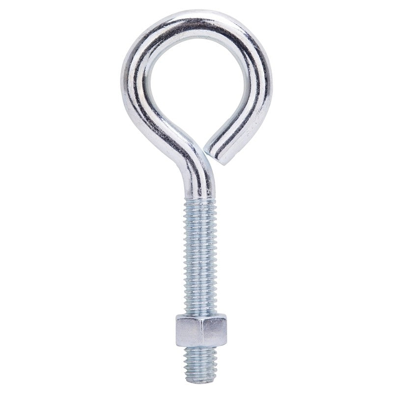 ProSource LR283 Eye Bolt, 9.3 mm Thread, Machine Thread, 2 in L Thread, 1-5/8 in Dia Eye, 281 lb Working Load, Steel (Pack of 10)