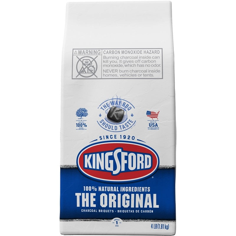 Kingsford 10044600320707 Wood Charcoal Briquette, 4 lb Bag (Pack of 6)