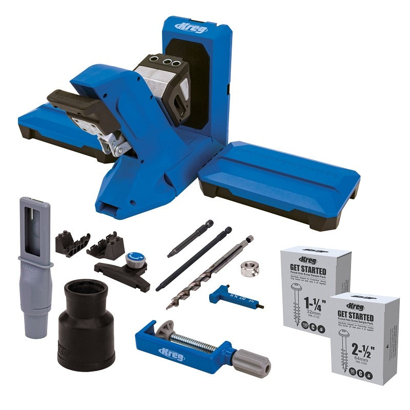 Kreg KPHJ720PRO Series Pocket Hole Jig, 1/2 to 1-1/2 in Clamping, Includes: (160) Kreg Pocket-Hole Screws Includes