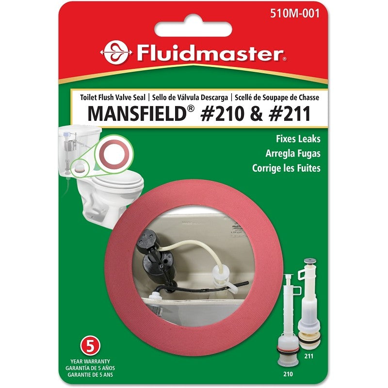Fluidmaster 510M-001-P10 Toilet Flush Valve Seal, For: Mansfield #210, #211 Flush Valves