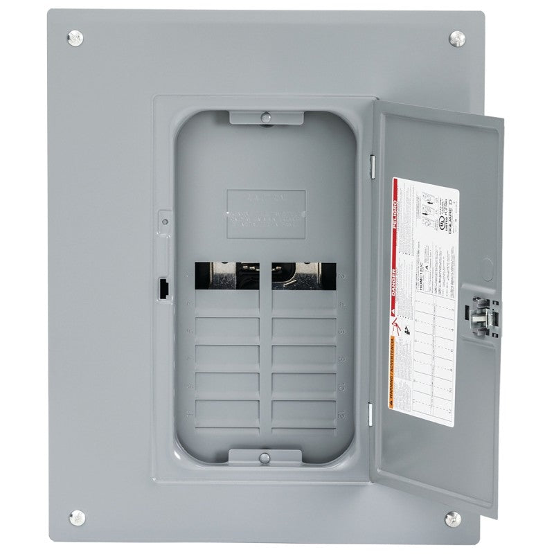Square D Homeline HOM816L125PC Load Center, 125 A, 8 -Space, 16 -Circuit, Main Lug, NEMA 1 Enclosure, Gray