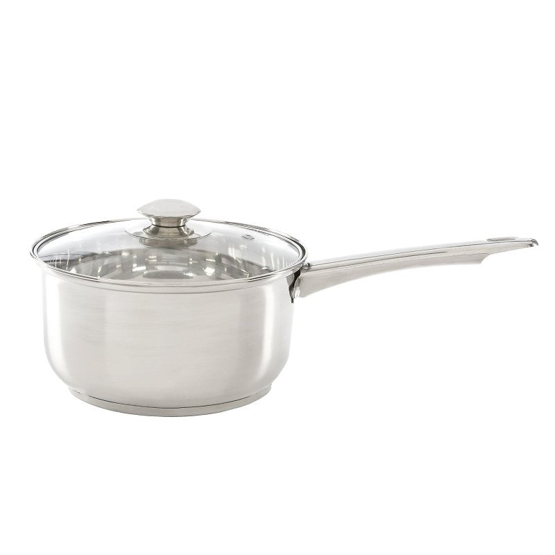 Ecolution Pure Intentions Series ESTL-2818 Sauce Pan with Glass Lid, 2 qt Capacity, Stainless Steel, Polished