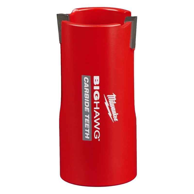 Milwaukee Big Hawg 49-56-9200 Hole Saw, 1-3/8 in Dia, 2.34 in D Cutting, 5/8-18 Arbor, 3 TPI, Carbide Cutting Edge