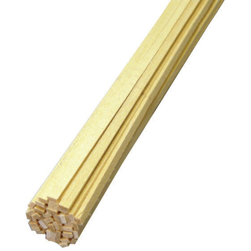 Midwest Products 4025 Basswood Strip, 24 in L, 3/16 in W, 1/16 in Thick, Wood (Pack of 45)
