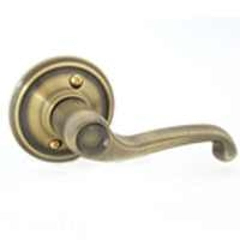 Schlage F Series F170 FLA 609 RH Right Hand Dummy Lever, Mechanical Lock, Antique Brass, Metal, Residential, Right Hand