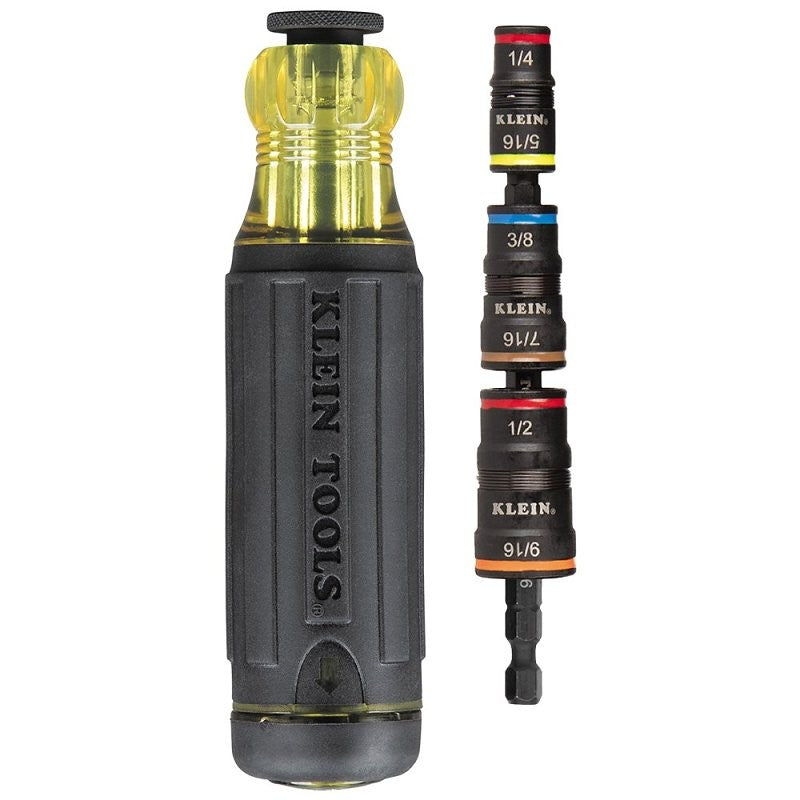 Klein Tools 32303HD 20-in-1 Impact Driver Set, Phillips, Slotted, Square, Torx Drive, 10.45 in OAL, Plastic Handle