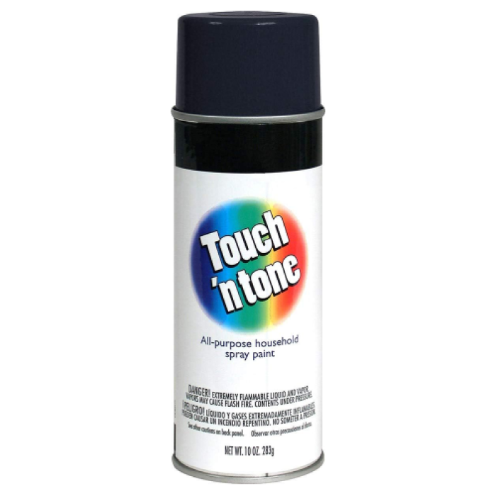 Touch 'N Tone 55289830 Spray Paint, Semi-Gloss, Black, 10 oz, Can